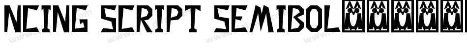 ncing Script SemiBol字体转换
